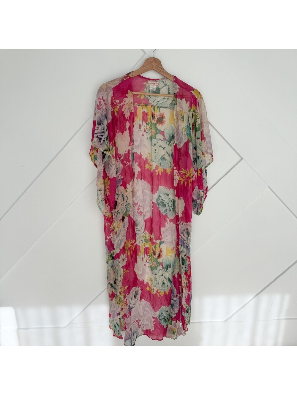 Band of Gypsies Floral Sheer Kimono Fairy Cardigan S